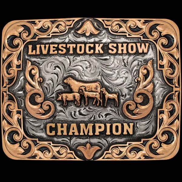 IN STOCK SHOWMAN CHAMPION, Showing trophy buckles on-time for your event! Order in-stock buckles for your rodeo or event and get same-day or next-day shipping. This buckle is built o